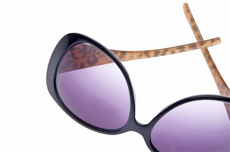 simsearch:400-04755656,k - Trendy Sunglasses Border Isolated on White with a Clipping Path. Stock Photo - Budget Royalty-Free & Subscription, Code: 400-05280803