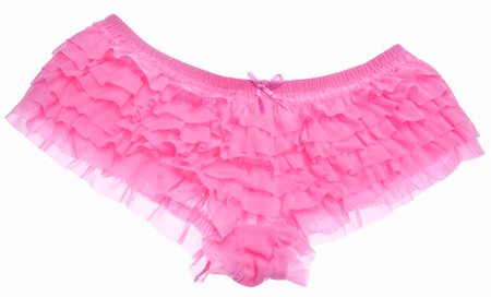 simsearch:400-04764161,k - Ruffled Pink Panties Isolated on White with a Clipping Path. Foto de stock - Super Valor sin royalties y Suscripción, Código: 400-05280954