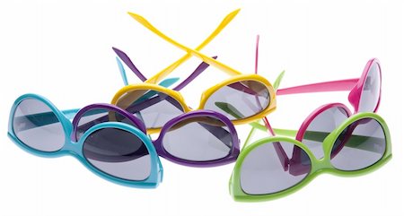 simsearch:614-02935239,k - Hip summer sunglasses isolated on white with a clipping path. Photographie de stock - Aubaine LD & Abonnement, Code: 400-05281139