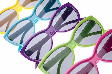 simsearch:400-04755656,k - Hip summer sunglasses isolated on white with a clipping path. Stock Photo - Budget Royalty-Free & Subscription, Code: 400-05281141