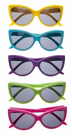 simsearch:400-04755656,k - Hip summer sunglasses isolated on white with a clipping path. Stock Photo - Budget Royalty-Free & Subscription, Code: 400-05281142