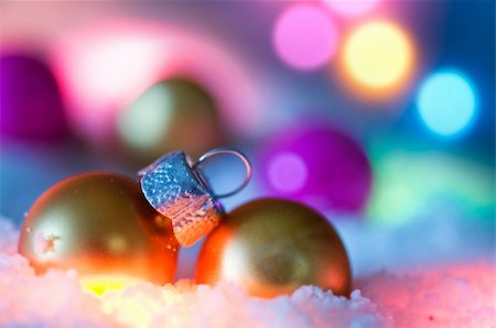 Christmas Background with festive christmas baubles. Fotografie stock - Microstock e Abbonamento, Codice: 400-05281365