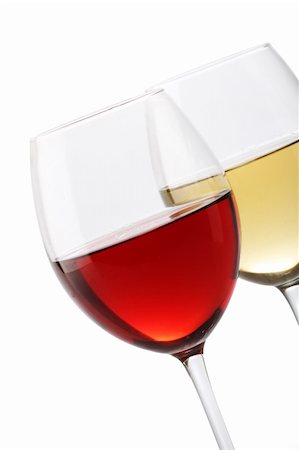 simsearch:400-04279337,k - Two glasses of wine, one with red and the other with white Foto de stock - Super Valor sin royalties y Suscripción, Código: 400-05281854