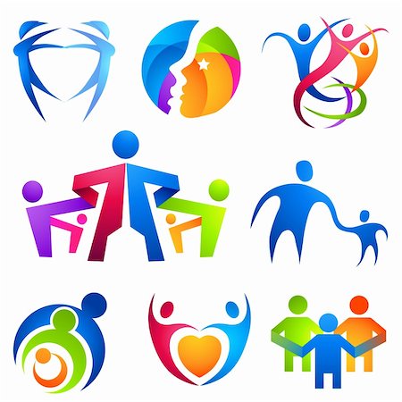 People Connected Symbols. A collection of people icons. Stock Photo - Budget Royalty-Free & Subscription, Code: 400-05281866