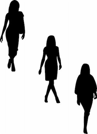 paunovic (artist) - illustration of models silhouettes - vector Stock Photo - Budget Royalty-Free & Subscription, Code: 400-05281870