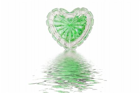 Glass green heart Fotografie stock - Microstock e Abbonamento, Codice: 400-05282020