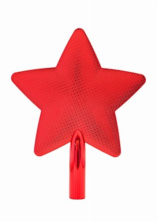 simsearch:400-06554049,k - Red Christmas star on a white background Foto de stock - Royalty-Free Super Valor e Assinatura, Número: 400-05282987