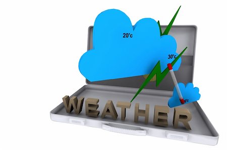 Showing Weather notification on the briefcase briefly Stock Photo - Budget Royalty-Free & Subscription, Code: 400-05283359