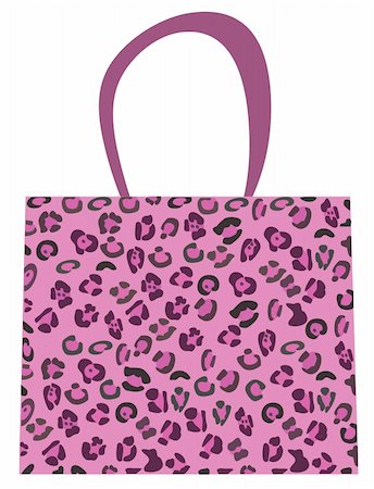 simsearch:400-08772748,k - vector illustration of  pink leopard shopping bag Foto de stock - Super Valor sin royalties y Suscripción, Código: 400-05283492