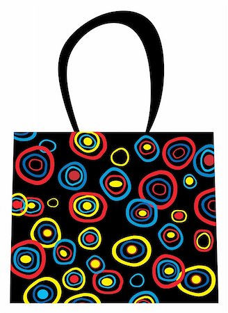 simsearch:400-04802911,k - vector illustration of shopping bag with retro circles Stockbilder - Microstock & Abonnement, Bildnummer: 400-05283493