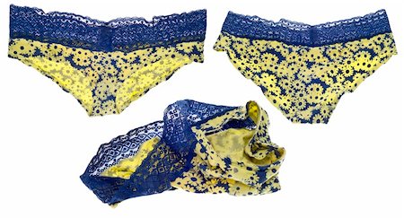 simsearch:614-03191302,k - Set of Female Panties from Three Views.  Isolated on White with a Clipping Path. Stockbilder - Microstock & Abonnement, Bildnummer: 400-05283609