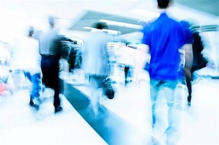 people travel business blur - passenger in the shanghai pudong airport.interior of the airport. Stock Photo - Budget Royalty-Free & Subscription, Code: 400-05283666