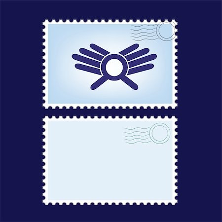 simsearch:400-05905833,k - Vector illustration of a blanks post stamps Foto de stock - Super Valor sin royalties y Suscripción, Código: 400-05283813