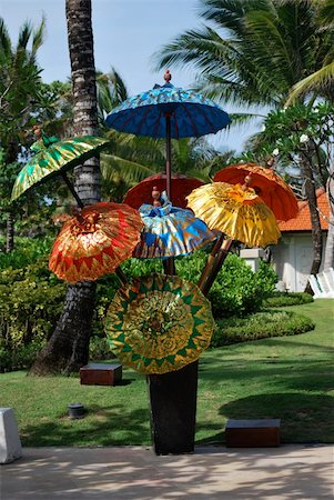 Colorful Pajeng Umbrella - Bali - Indonesia Stock Photo - Budget Royalty-Free & Subscription, Code: 400-05283952