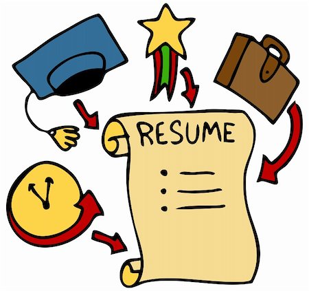 An image of a resume history, education, awards, and experience. Stock Photo - Budget Royalty-Free & Subscription, Code: 400-05294007