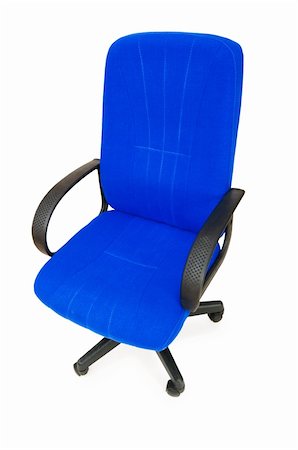 simsearch:400-09090800,k - Blue office chair isolated on the white Photographie de stock - Aubaine LD & Abonnement, Code: 400-05294069