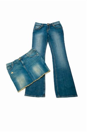 simsearch:400-07770314,k - Pair of jeans isolated on the white background Stock Photo - Budget Royalty-Free & Subscription, Code: 400-05294076