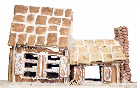 House made from flour and sugar, bakery or creativity concept Stockbilder - Microstock & Abonnement, Bildnummer: 400-05295068