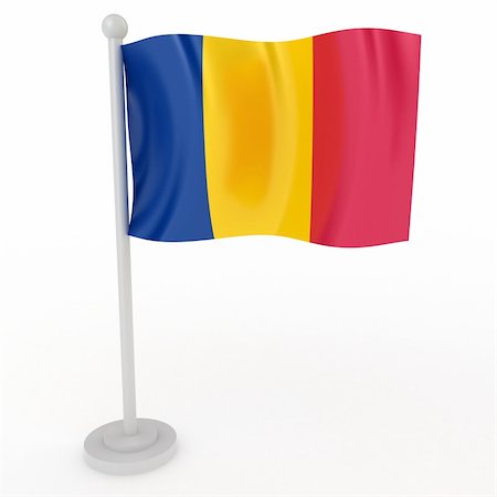 simsearch:400-04796084,k - Illustration of a flag of Romania on a white background Foto de stock - Royalty-Free Super Valor e Assinatura, Número: 400-05295344