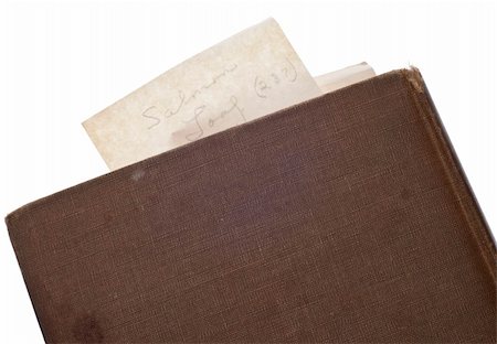 recipes paper - Cook Book with Salmon Loaf Recipe Bookmarked Close Up Isolated on White. Foto de stock - Super Valor sin royalties y Suscripción, Código: 400-05295419
