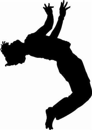 salto - young male doing a backflip Stockbilder - Microstock & Abonnement, Bildnummer: 400-05295438