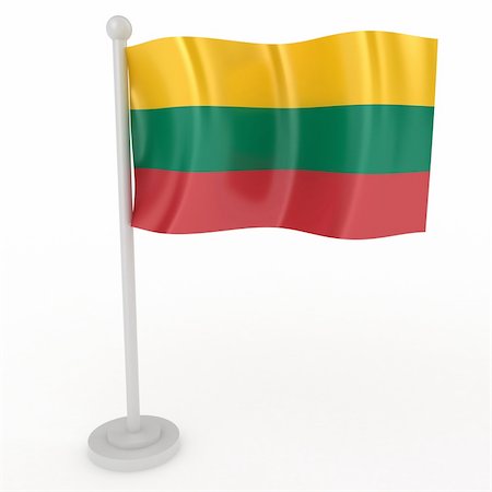 simsearch:400-04796084,k - Illustration of a flag of Lithuania on a white background Foto de stock - Royalty-Free Super Valor e Assinatura, Número: 400-05295662