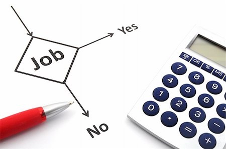 simsearch:400-04290721,k - job work employment or unemployment concept with flowchart and pen Fotografie stock - Microstock e Abbonamento, Codice: 400-05295804