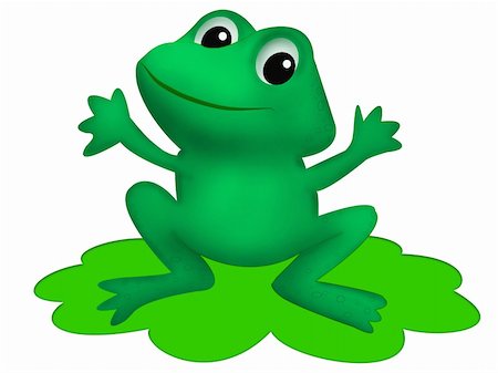 simsearch:400-04293272,k - Childish illustration of a smiling funny frog Fotografie stock - Microstock e Abbonamento, Codice: 400-05296011