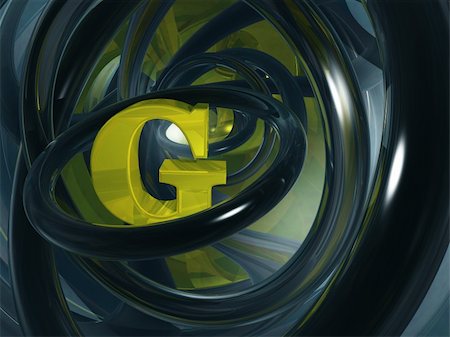 uppercase letter g in futuristic space - 3d illustration Stock Photo - Budget Royalty-Free & Subscription, Code: 400-05296071