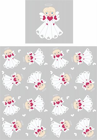 simsearch:400-05875966,k - seamless angel pattern Foto de stock - Super Valor sin royalties y Suscripción, Código: 400-05296118