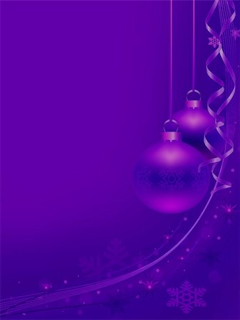 futura (artist) - Christmas background with christmas balls, snowflakes and abstract curves Stock Photo - Budget Royalty-Free & Subscription, Code: 400-05296120