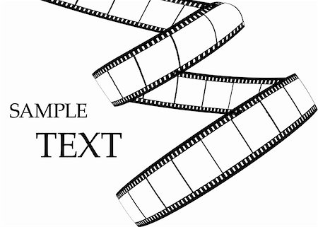 film reel and camera - Blank film strip, on the white background Stock Photo - Budget Royalty-Free & Subscription, Code: 400-05296365