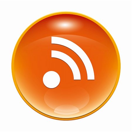 simsearch:400-05671068,k - An image of a orange rss feed icon Stock Photo - Budget Royalty-Free & Subscription, Code: 400-05296406