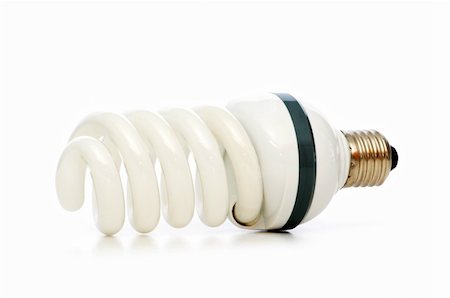 simsearch:400-04263435,k - Energy saving lamp isolated on the white background Photographie de stock - Aubaine LD & Abonnement, Code: 400-05296465