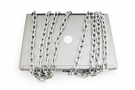 simsearch:400-08729802,k - Computer security concept with laptop and chain Stock Photo - Budget Royalty-Free & Subscription, Code: 400-05296467