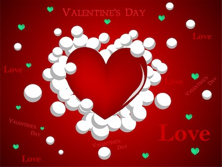 simsearch:400-04777535,k - Red valentines illustraited background with hearts and wave Photographie de stock - Aubaine LD & Abonnement, Code: 400-05296499
