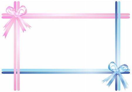 simsearch:400-04233255,k - Pink and blue ribbons isolated on a white background. Vector illustration. Foto de stock - Super Valor sin royalties y Suscripción, Código: 400-05296913