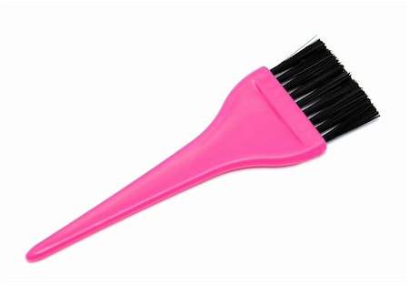 simsearch:614-01170977,k - Brush for painting hair on a white background Fotografie stock - Microstock e Abbonamento, Codice: 400-05296920