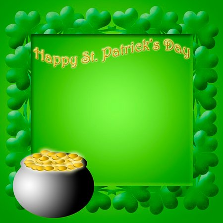 simsearch:400-08502521,k - Happy St Patricks Day Pot of Gold Shamrock Leaves Background Illustration Foto de stock - Super Valor sin royalties y Suscripción, Código: 400-05296956