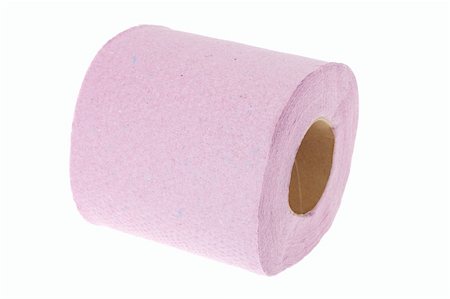 simsearch:693-06325179,k - Pink toilet paper, photo on the white background Photographie de stock - Aubaine LD & Abonnement, Code: 400-05296999