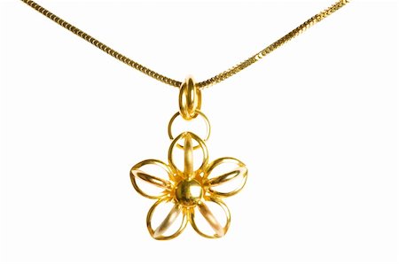 simsearch:400-05297829,k - Pendant on golden chain isolated on the white Photographie de stock - Aubaine LD & Abonnement, Code: 400-05297065