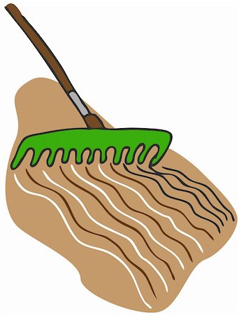simsearch:400-04849381,k - An image of a rake garden tool raking the soil. Foto de stock - Super Valor sin royalties y Suscripción, Código: 400-05297250