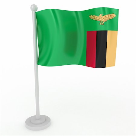 Illustration of a flag of Zambia on a white background Stock Photo - Budget Royalty-Free & Subscription, Code: 400-05297265