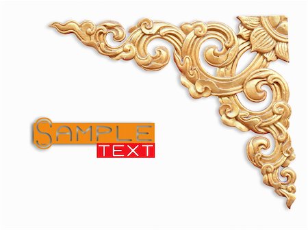 simsearch:400-04871096,k - Thailand traditional pattern on white background Photographie de stock - Aubaine LD & Abonnement, Code: 400-05297408