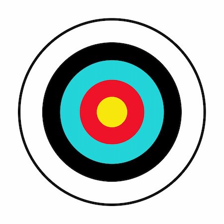 Illustrated target isolated on a white background Stock Photo - Budget Royalty-Free & Subscription, Code: 400-05297521