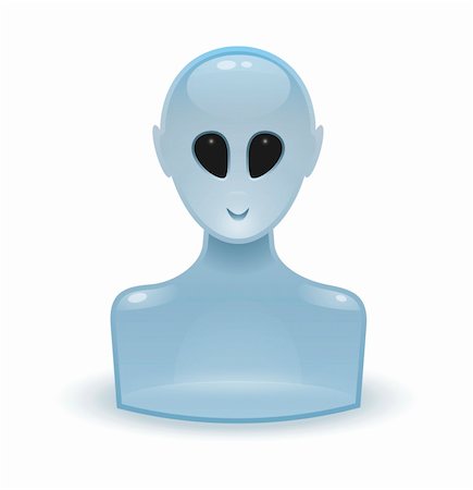 simsearch:400-06393288,k - An image of an glossy web icon alien Photographie de stock - Aubaine LD & Abonnement, Code: 400-05297664