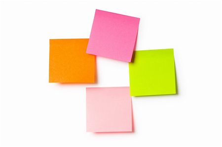 post its lots - Reminder notes isolated on the white background Photographie de stock - Aubaine LD & Abonnement, Code: 400-05297760