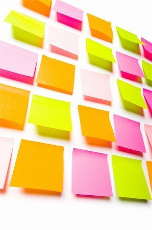post its lots - Reminder notes isolated on the white background Photographie de stock - Aubaine LD & Abonnement, Code: 400-05297773