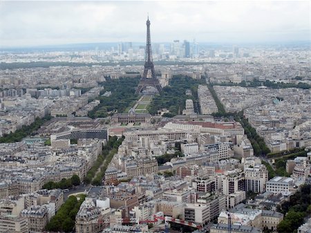 fontaine du trocadéro - aerial view in Paris from Montparnasse tower Photographie de stock - Aubaine LD & Abonnement, Code: 400-05298004