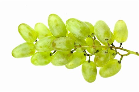 feed grapes - Green grapes isolated on white background Stock Photo - Budget Royalty-Free & Subscription, Code: 400-05298202